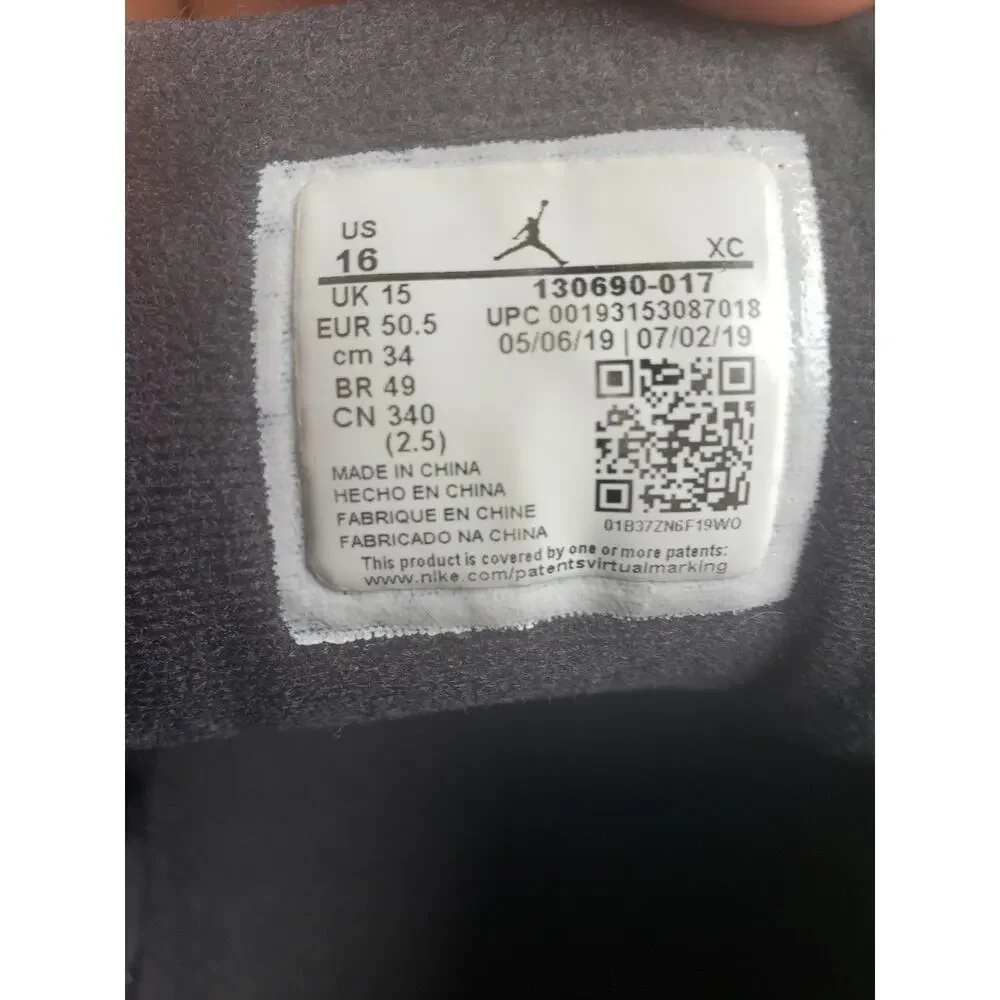 NIKE JORDAN 12 RETRO REVERSE TAXI Shoes Sneakers Size 16 MENS 130690-017 2019